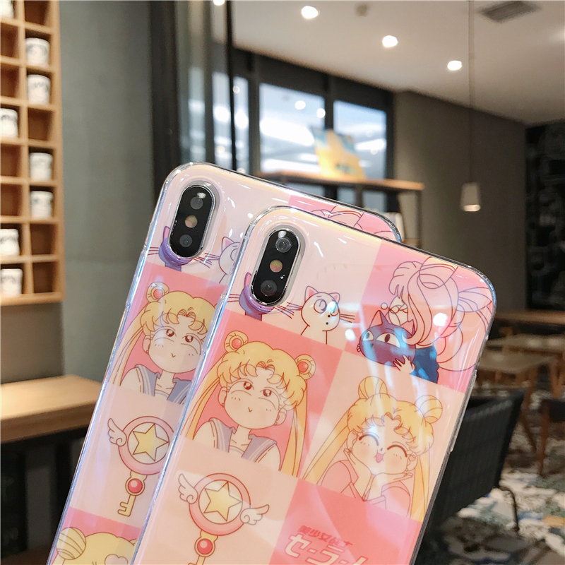 SAILOR MOON Ốp Lưng Silicone Họa Tiết Hoạt Hình Thủy Thủ Mặt Trăng Thời Trang Cho Iphone7 / 8 Iphone 7plus / 8plus Iphone X Xs Xr Xsmax Iphone 11 11pro 11promax Iphone 12 12pro 12promax 12mini