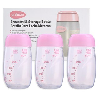 Set 3 Bình trữ sữa mẹ 150ml không BPA Unimom Hàn Quốc