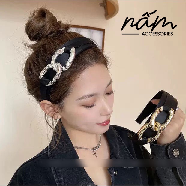 Băng đô xích đôi lớn bản to phong cách Hàn Quốc cá tính