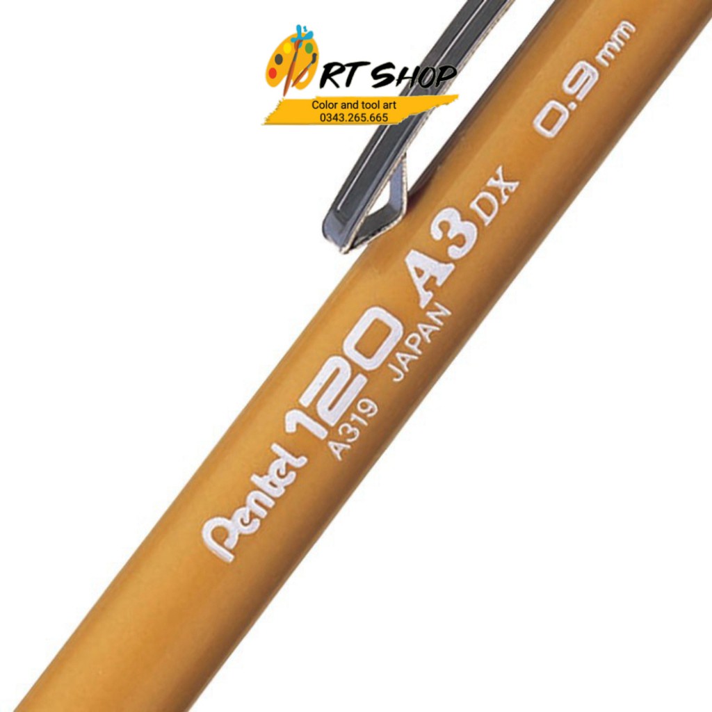 Chì bấm pentel 0.3/0.5/0.7/0.9 mm A3 Pentel 120 A3DX, Sensi-Grip® Mechanical Drafting Pencil - ART SHOP