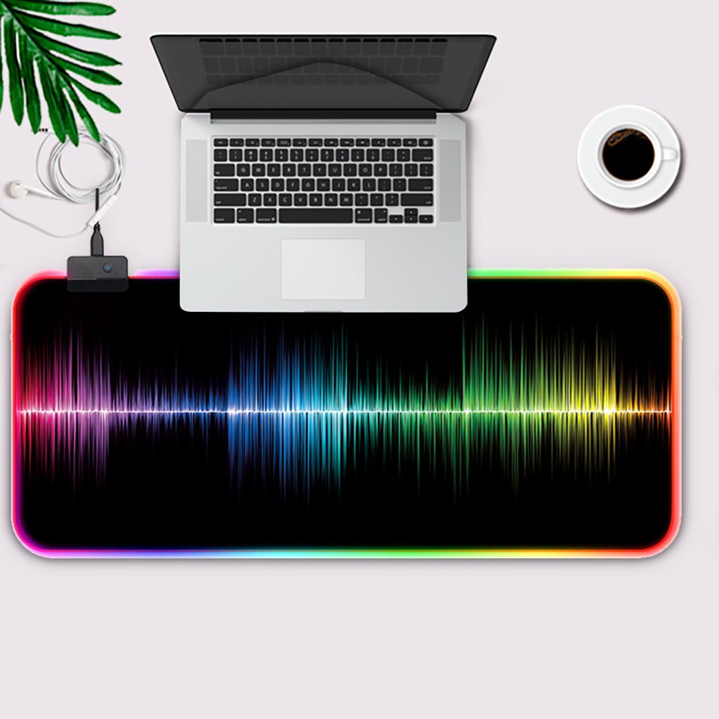 Large Colorful LED Lighting Keyboard Mat Gaming Mouse Pad For Computer