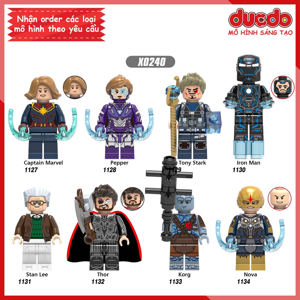 Minifigures biệt đội Avenger End Game - Đồ chơi Lắp ghép Xếp hình Mô hình Mini Iron Man XINH 0240 EndGame