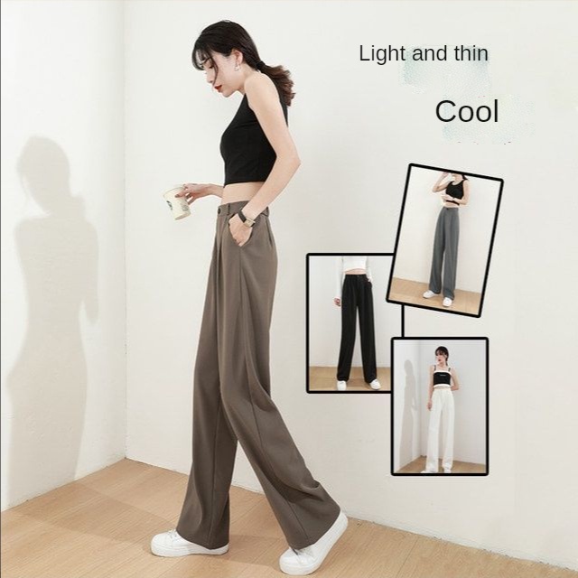 Quần Tây Ống Rộng Lưng Cao Thiết Kế Mới 2022 Thời Trang Cho Nữ