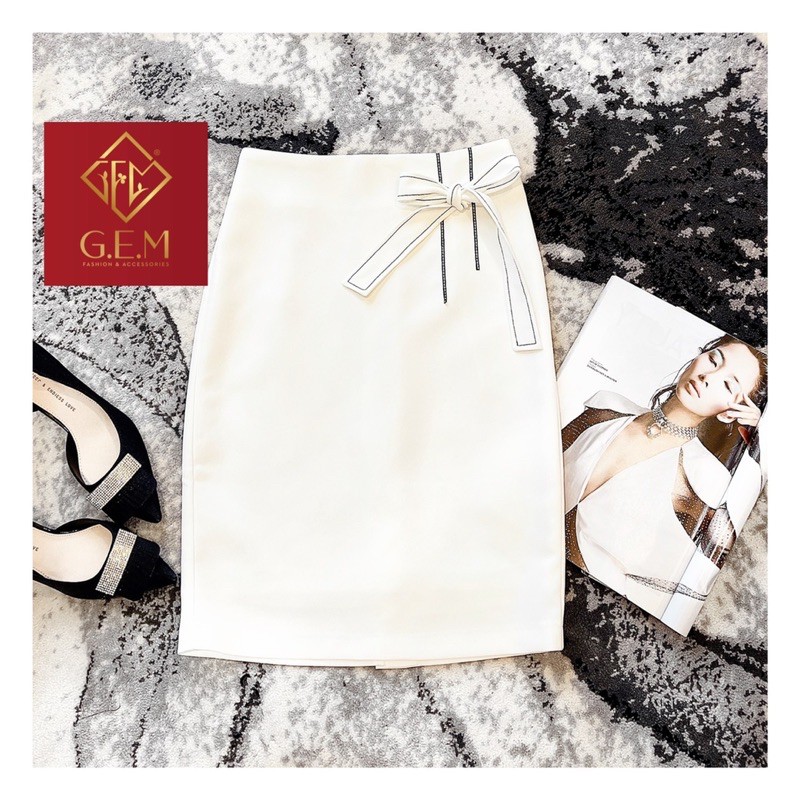 Chân váy công sở G251 có thắt nơ hông - hàng thiết kế - GEM Fashion