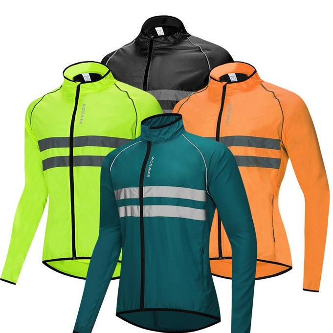 WOSAWE Windproof Đi xe đạp Jersey Áo phản quang Đường MTB Xe đạp khoác gió Dài tay Không tay thể thao ngoài trời