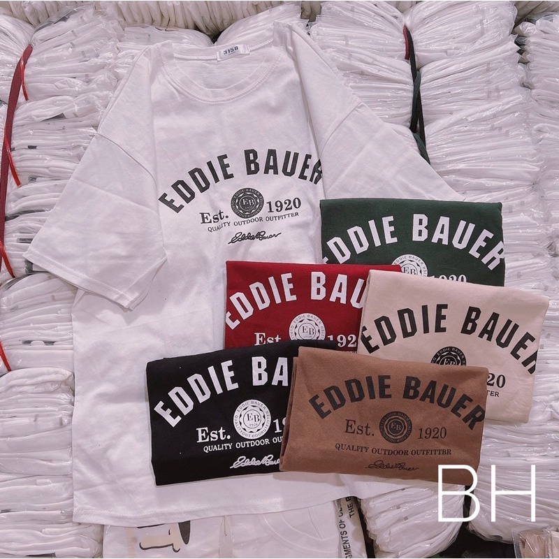 Áo phông nữ, áo thun nữ form rộng cotton cao cấp CHỮ EDDIE Freesize<65kg | BigBuy360 - bigbuy360.vn