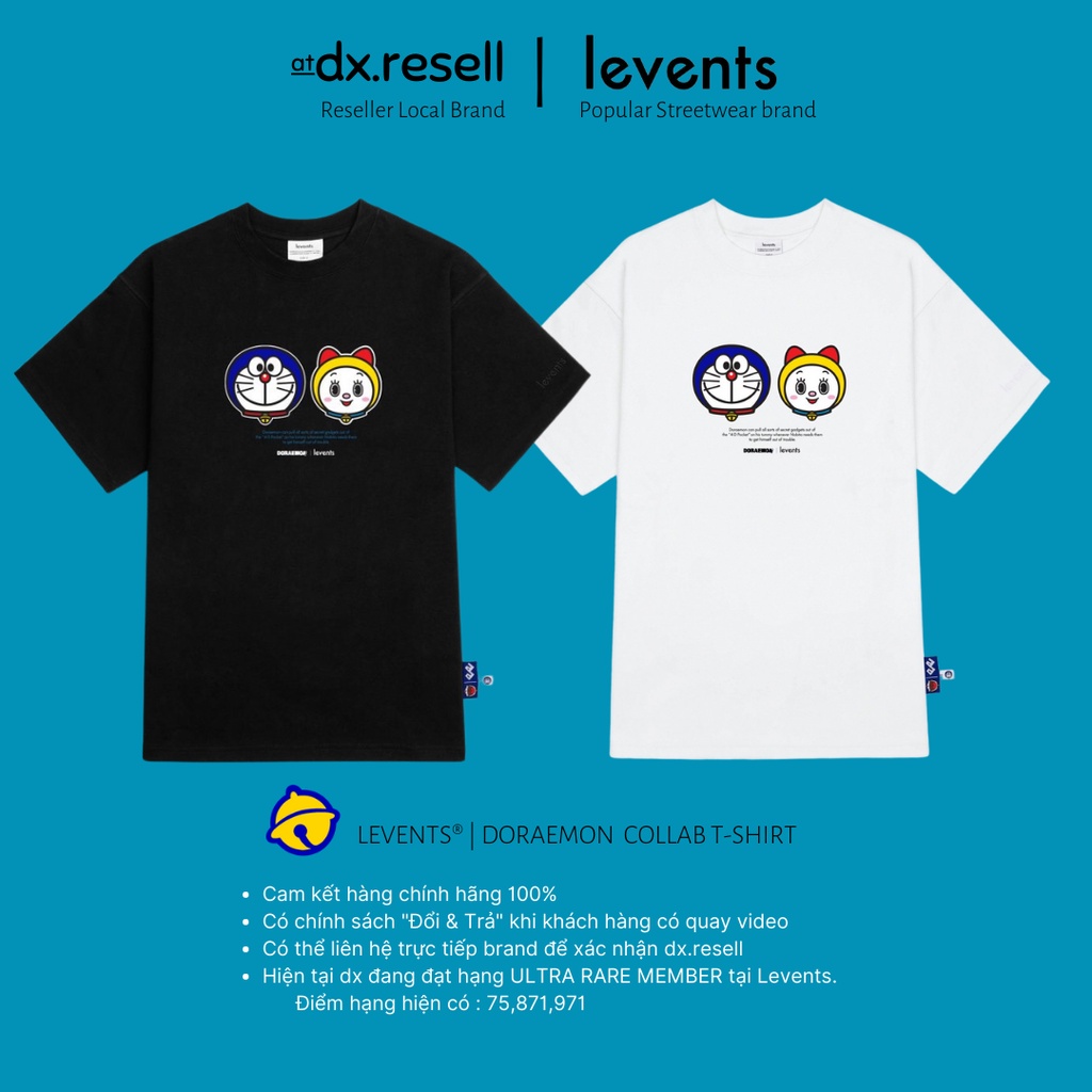 ÁO THUN LEVENTS | DORAEMON COLLAB CAT TEE