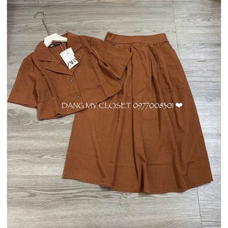Set bộ cổ vest + cv xếp ly dài