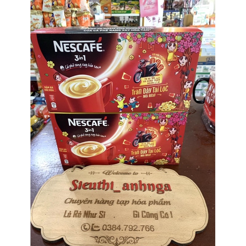 Cà phê hòa tan NESCAFÉ 3in1 Cà phê sữa đá 255g ( Hộp 15 gói x 17g )