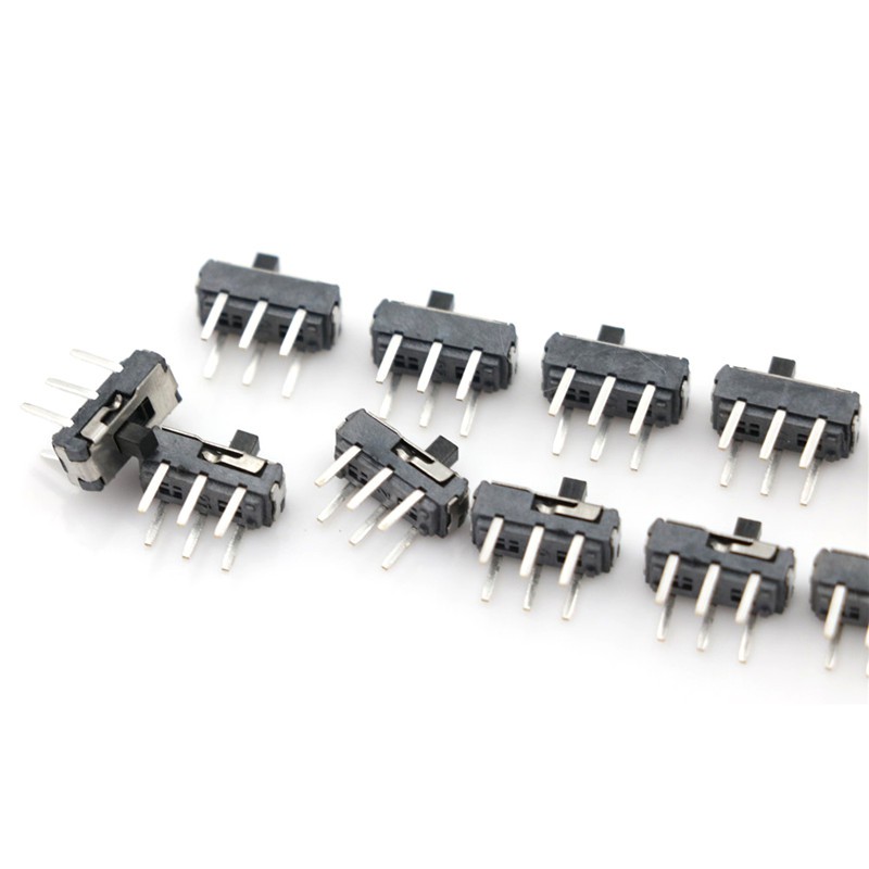 Chitengyesuper  10pcs MSS-22D18 DPDT 6 Pin Toggle Vertical Mini Slide Type DIP Switch CGS