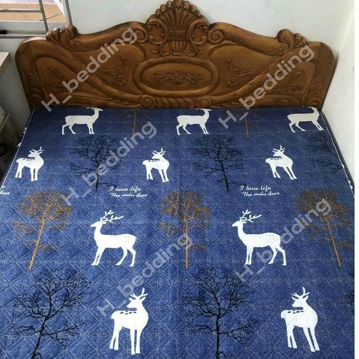 Ga trải giường trần bông 3 lớp cotton poly,Drap trải giường kích thước 1m6,1m8 được chọn mẫu | BigBuy360 - bigbuy360.vn