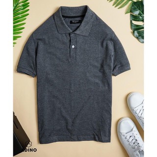 Áo thun nam ngắn tay cổ bẻ MÀU XÁM ĐẬM chất cá sấu loại 1