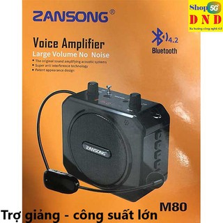 Zansong M80, có bluetooth 4.2, mic trợ giảng không dây, thiết kế sắc sảo, sạc ngược cho mic và điện thoại