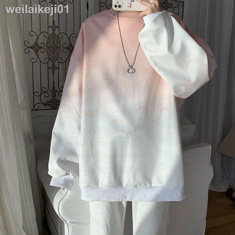 9.6✑☏Áo hoodie mỏng màu sắc gradient thời trang xuân thu