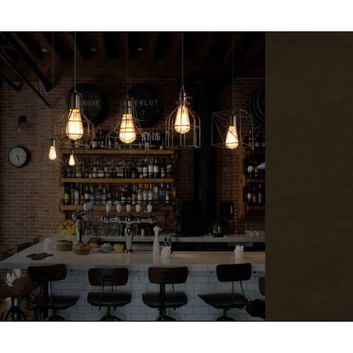 Đèn Thả Khung Sắt Nghệ Thuật, Đèn Thả Bàn Ăn Phòng Khách Phòng Ngủ Thiết Kế Nhiều Mẫu Độc Đáo (Gồm Bóng Đèn)