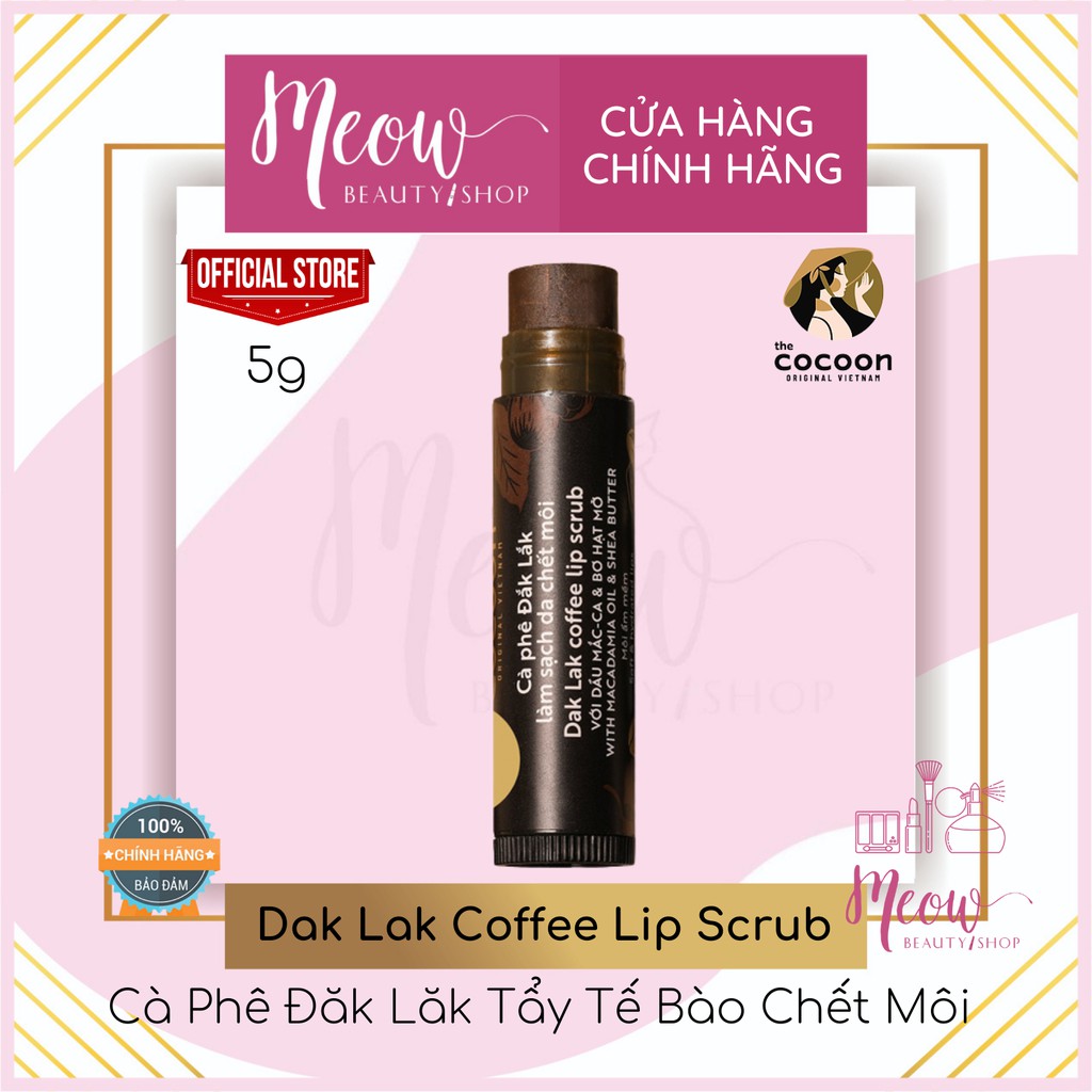 Cocoon - Cà Phê Đăk Lăk Làm Sạch Da Chết Môi Cocoon 5g