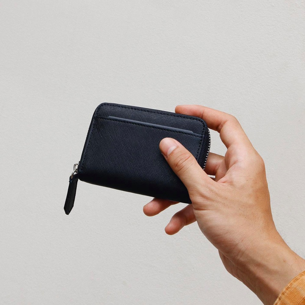 VÍ KHÓA KÉO Nhỏ Gọn Tiện Lợi Mini ZIP Da Saffiano Nhập Khẩu Cao Cấp Chống Thấm Nước Nam Nữ | BigBuy360 - bigbuy360.vn