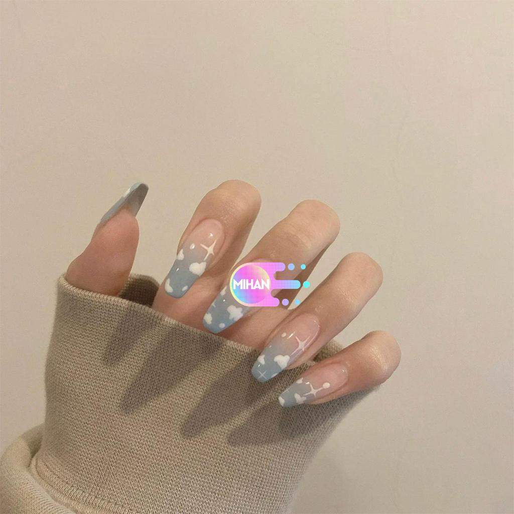 [Hàng mới về] Hộp 24 móng tay giả có thể tháo rời thời trang dành cho nữ mihan1