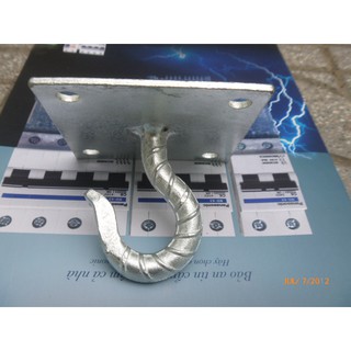 Bộ móc treo quạt trần ( treo đèn chùm) dài 5 cm + 4 nở sắt D8mm