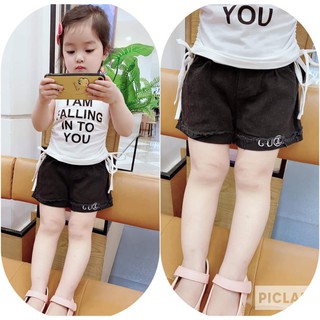Quần Sooc Jean Cho Bé Gái (Size đại 18-32kg)