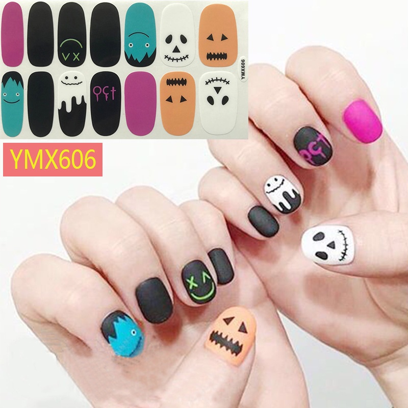 [Hàng mới về] Tờ 14 Sticker Dán Móng Tay 3d Phong Cách Dễ Thương Đầy Màu Sắc