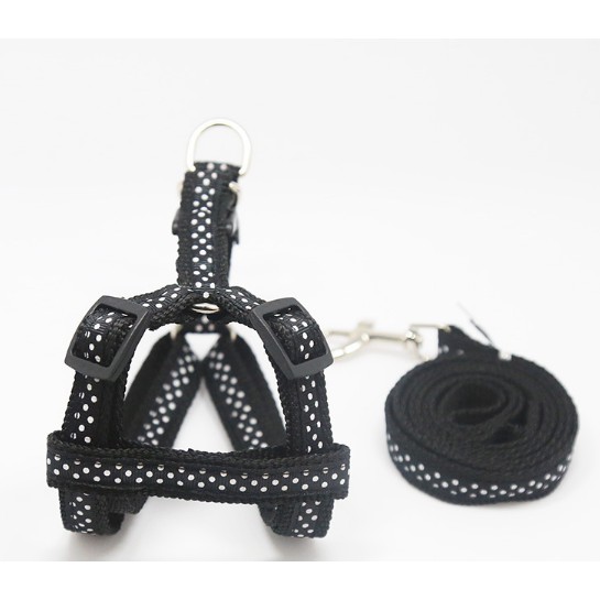 dây dắt chó mèo kèm yếm hoa văn