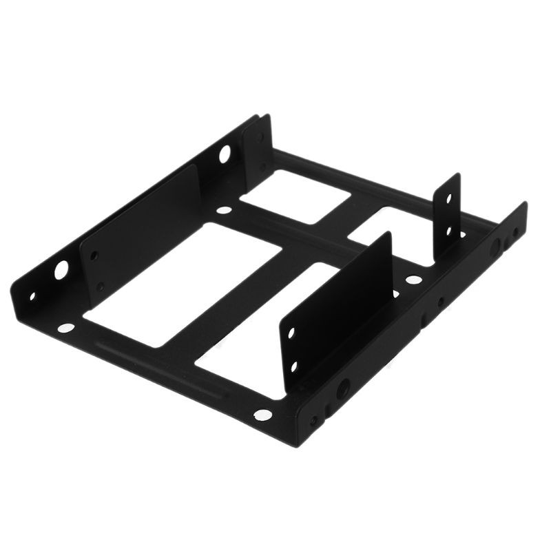 Utake Black Metal Dual 2.5" to 3.5" Hard Drive Bay Mounting Bracket 2x2.5" to 3.5" HDD/SSD Mounting Bracket Caddy with Screws