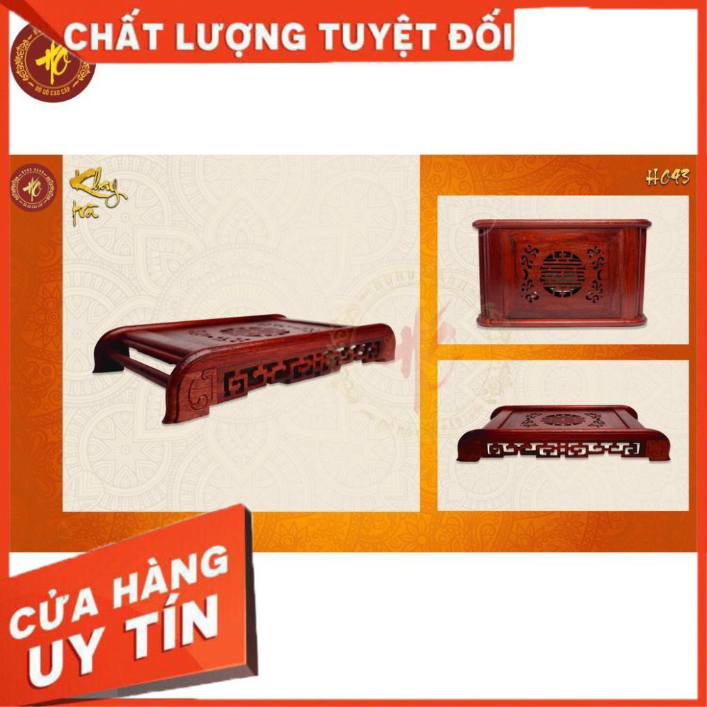 [ COMBO 4 MÓN GIÁ RẺ ] Bộ Combo Khay trà Như ý : khay trà gỗ hương + hộp chè + lọ tăm + ấm chén - FREE SHIP TOÀN QUỐC - 