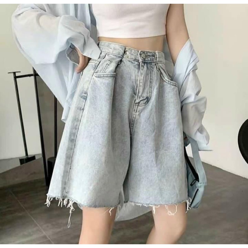 Quần ngố bò kèm khuy