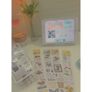 Dải sticker washi retro trang trí sổ