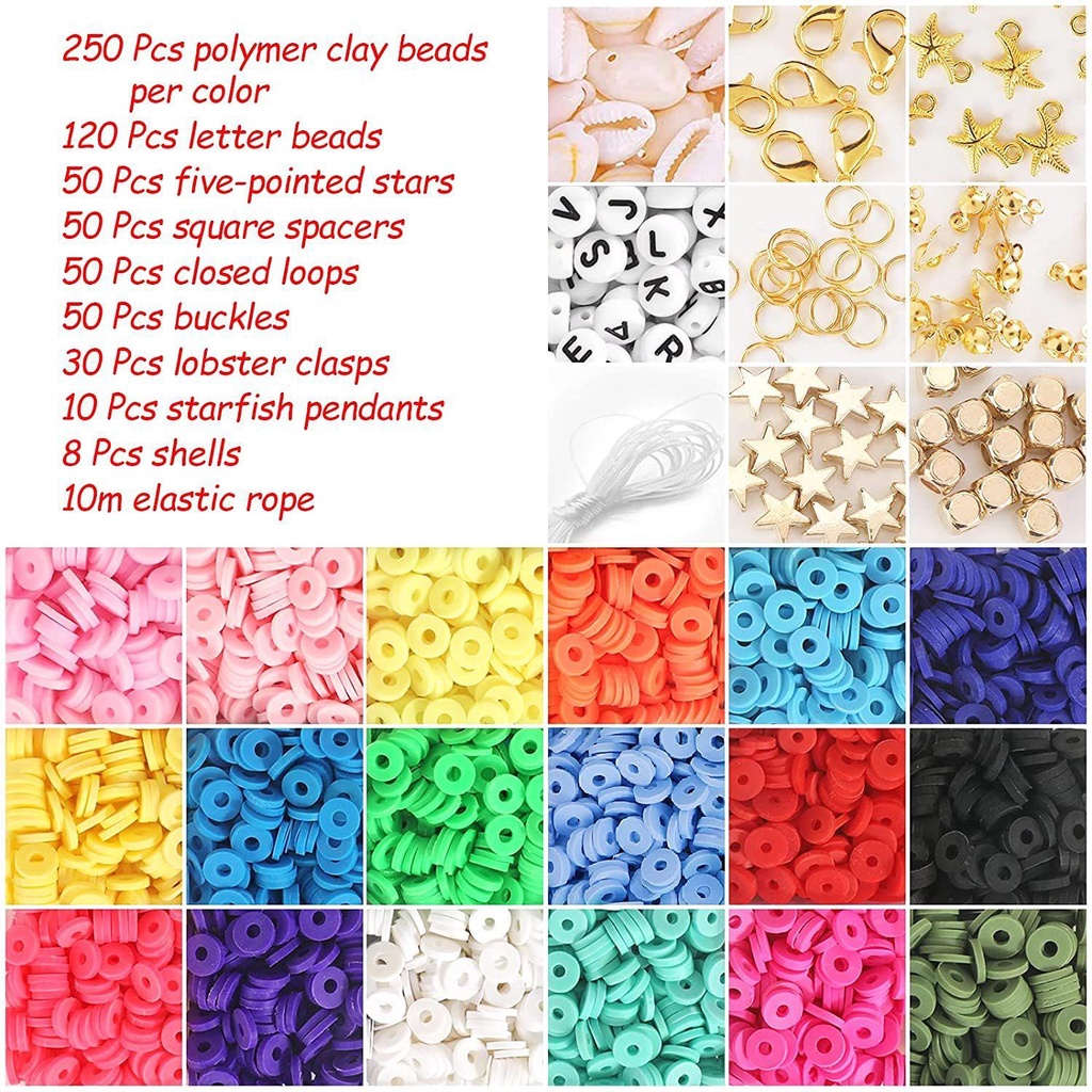 Set 4800 Mặt Dây Chuyền Bằng Đất Sét Polymer DIY