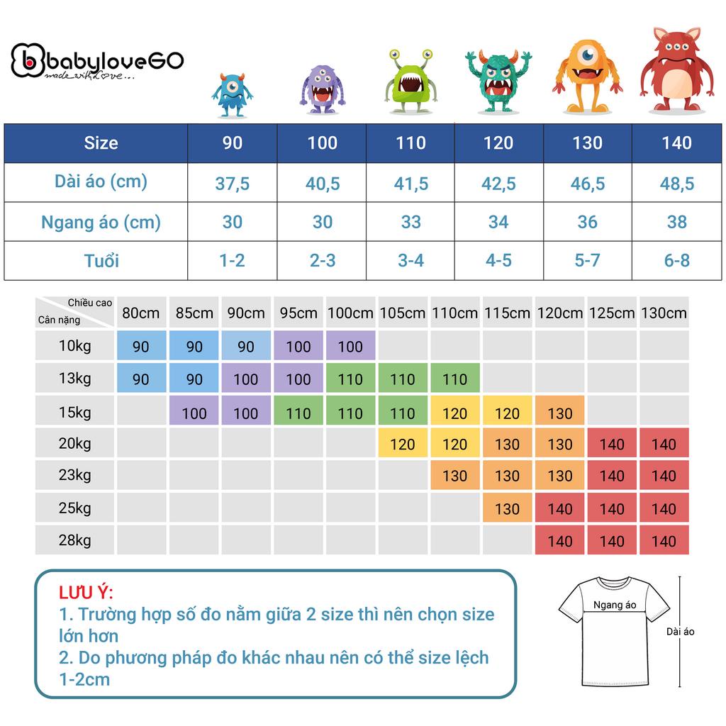 Áo thun ngắn tay cho bé trai bé gái BACK GAME áo cho bé in hình khủng long BabyloveGO KL019