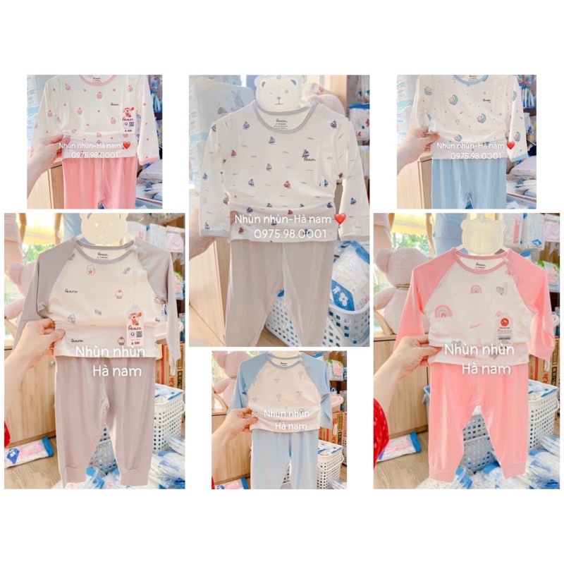 Bộ Avaler dài tay chất sợi tre cho bé trai bé gái