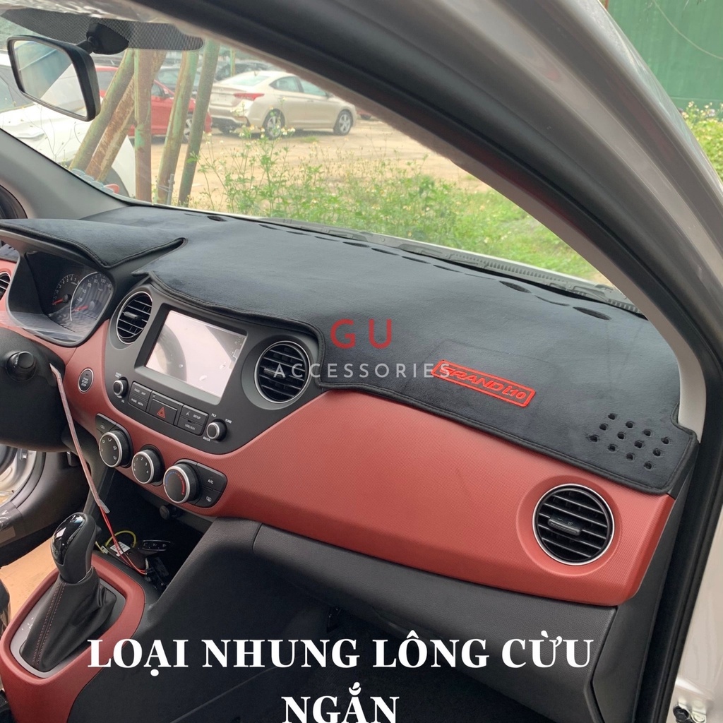 Thảm taplo ô tô HYUNDAI Accent Elantra I10 Kona Santafe Sonata Tucson chất liệu da cao cấp hàng chính hãng GU