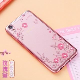 Ốp lưng Xiaomi Redmi 5A dẻo đính đá thời trang hồng