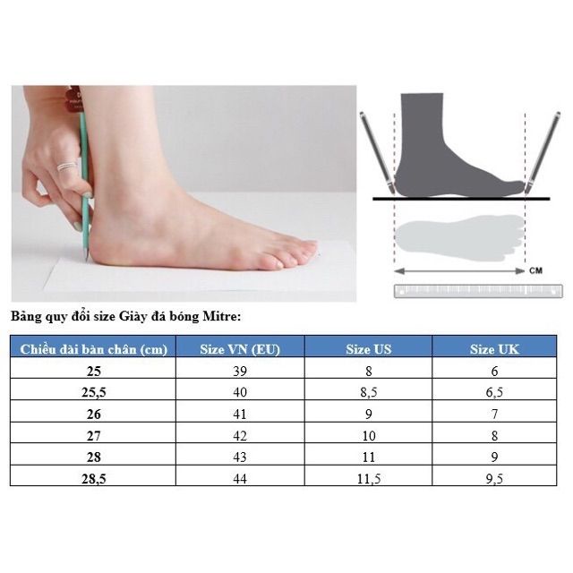 Giày đá bóng Động lực Mitre 170501 ( Đen - cam ) l !! 📸
