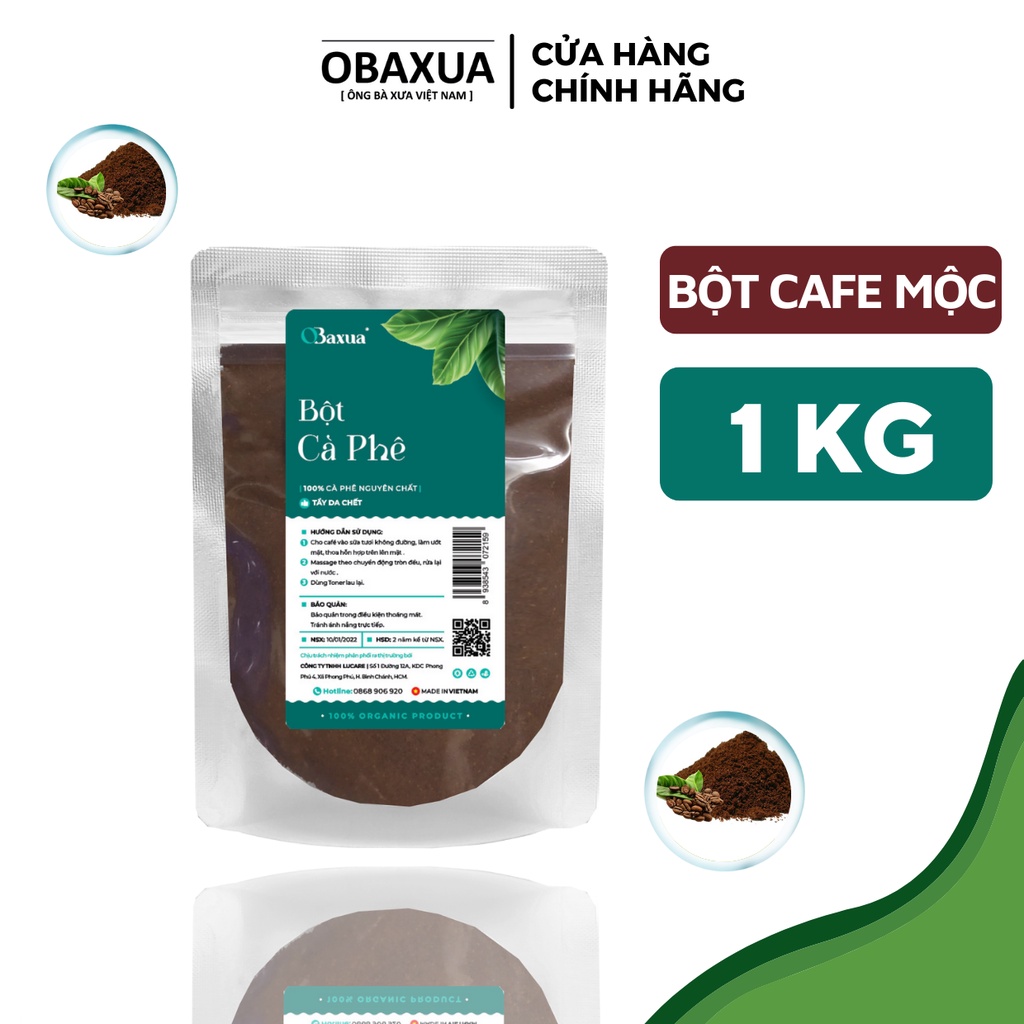 1KG - Bột cà phê nguyên chất - Bột cafe Đắp mặt - Giúp tẩy da chết - Handmade