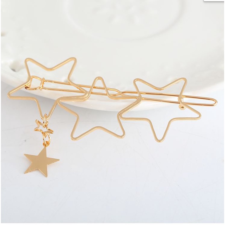 Kẹp Tóc Đồng Hình Học Đơn Giản Lukith M14