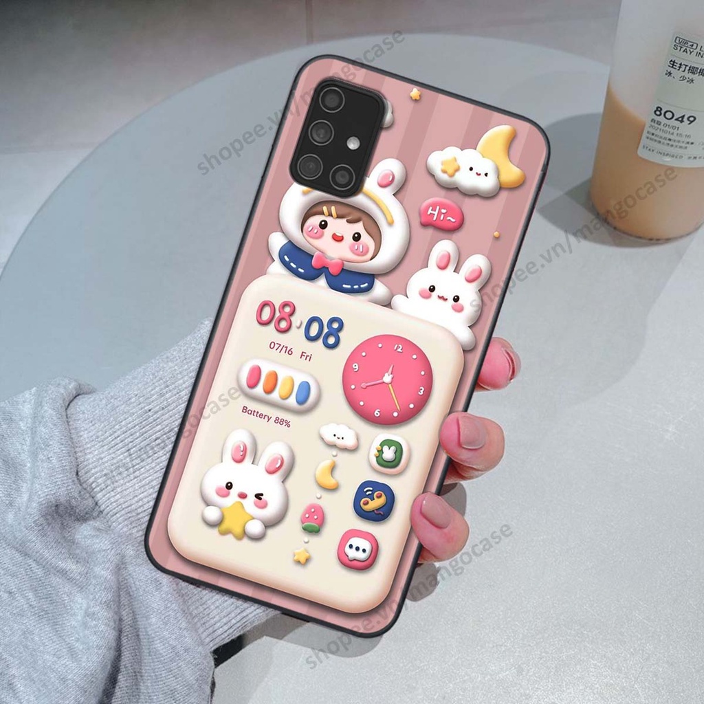 Ốp lưng Samsung M51 hình gấu, thỏ, đồng hồ cute dễ thương