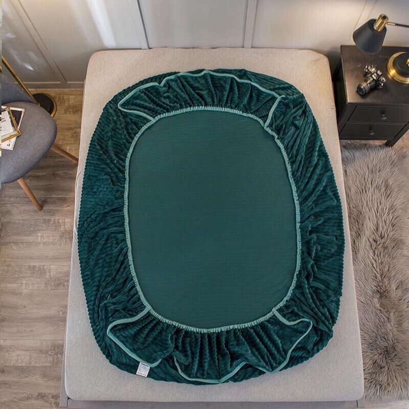 Bộ ga gối, ga nhung Tăm Đủ Kích Thước 1,2m;1,6m;1,8m;2m,Chất dày mịn xịn đẹp nằm ấm áp,