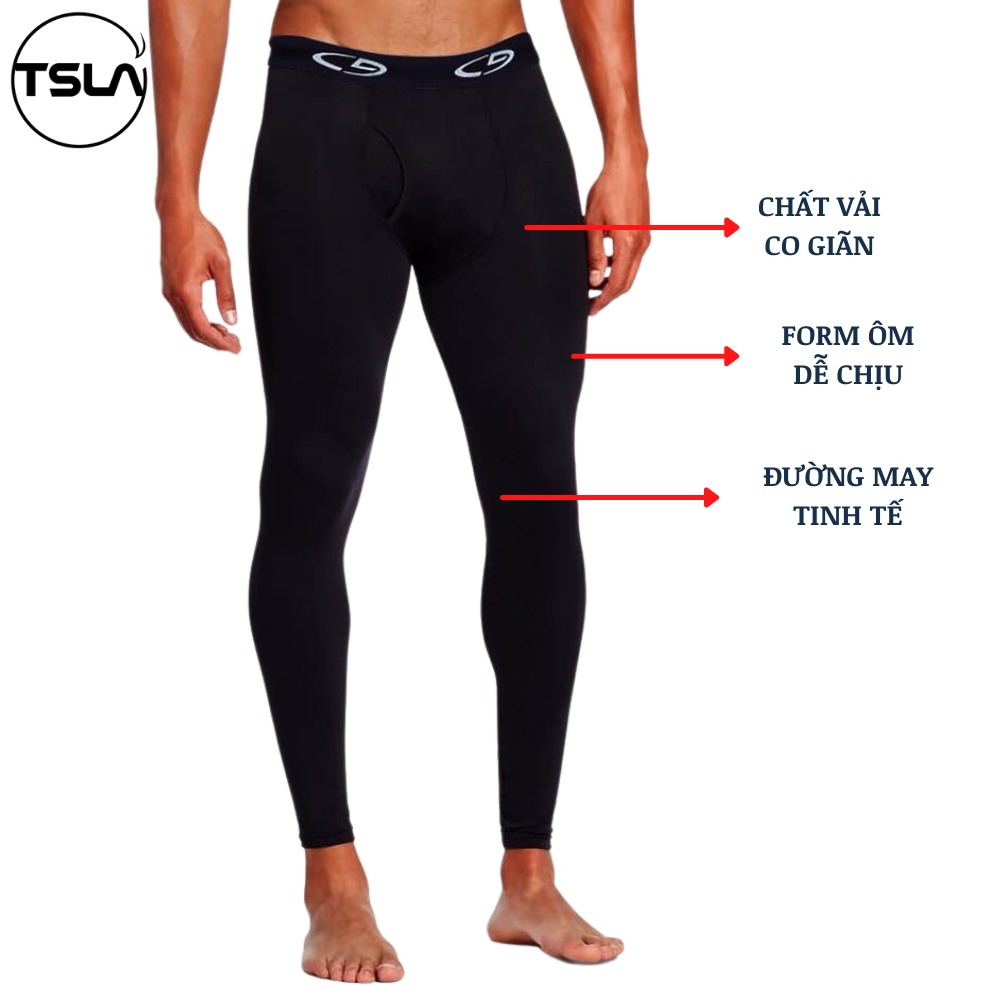 Quần legging thể thao giữ nhiệt nam C9 dạng lót nỉ tập gym đạp xe đá banh bóng rổ mùa lạnh thu đông Pro Combat