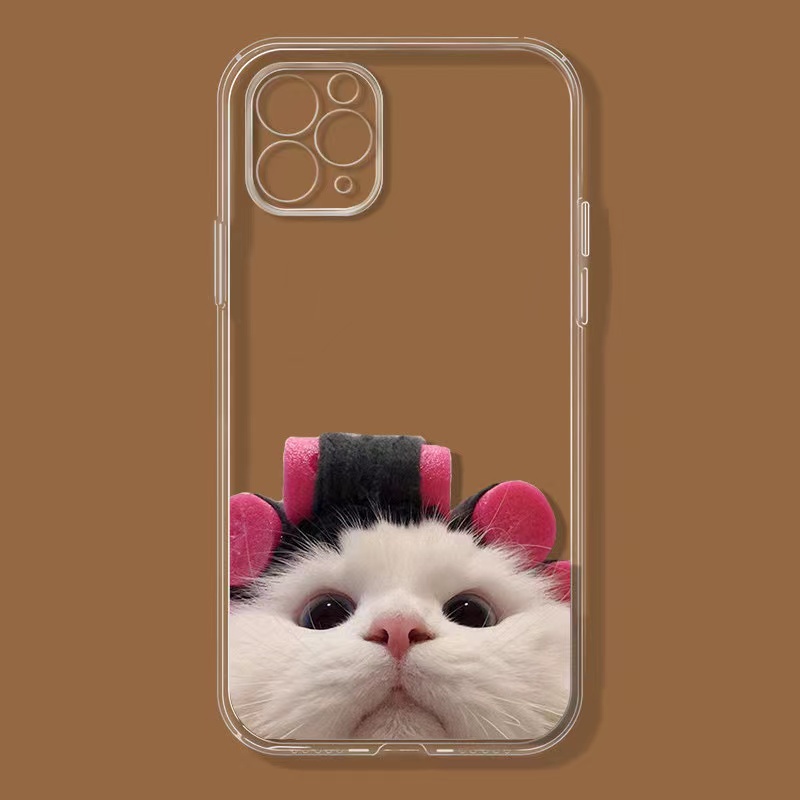 Ốp Điện Thoại Mềm In Hình Mèo Xoăn Cho iphone 6s / 7 / 8plus / xr / xsmax / 11 / 12 / 13 / 14 pro max