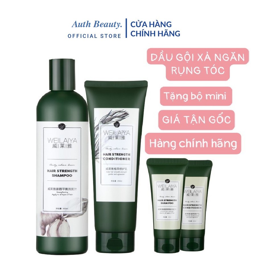 [CHÍNH HÃNG] Bộ DẦU GỘI, Xả 🍎 FREESHIP 🍎 DẦU Gội ,Xả GỪNG WEILAYA - KÍCH THÍCH MỌC TÓC Tặng Kèm 1 cặp mini
