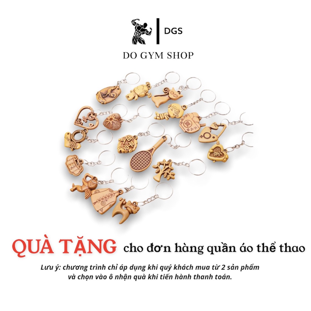 Móc khóa giả gỗ DO GYM SHOP quà tặng tri ân khách hàng