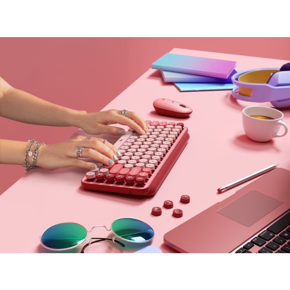 Chuột không dây bluetooth Logitech POP Mouse - Emoji tùy chỉnh, SilentTouch giảm ồn