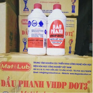 Dầu phanh VHDP DOT3 lon 1L