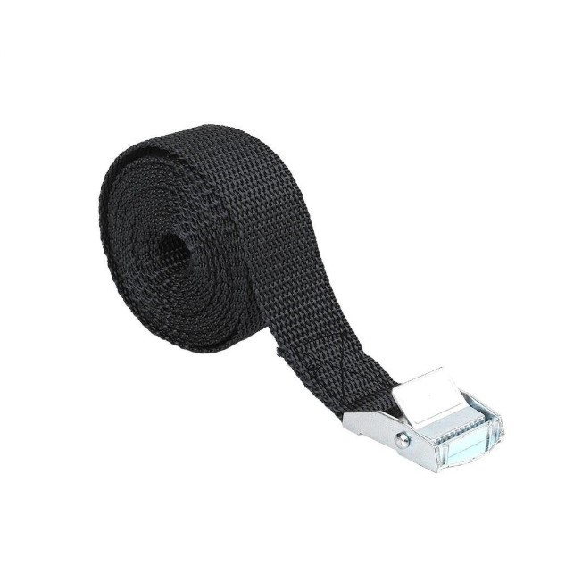 Dây đai vải dù 2.5m khóa kim loại buộc hàng (màu ngẫu nhiên)