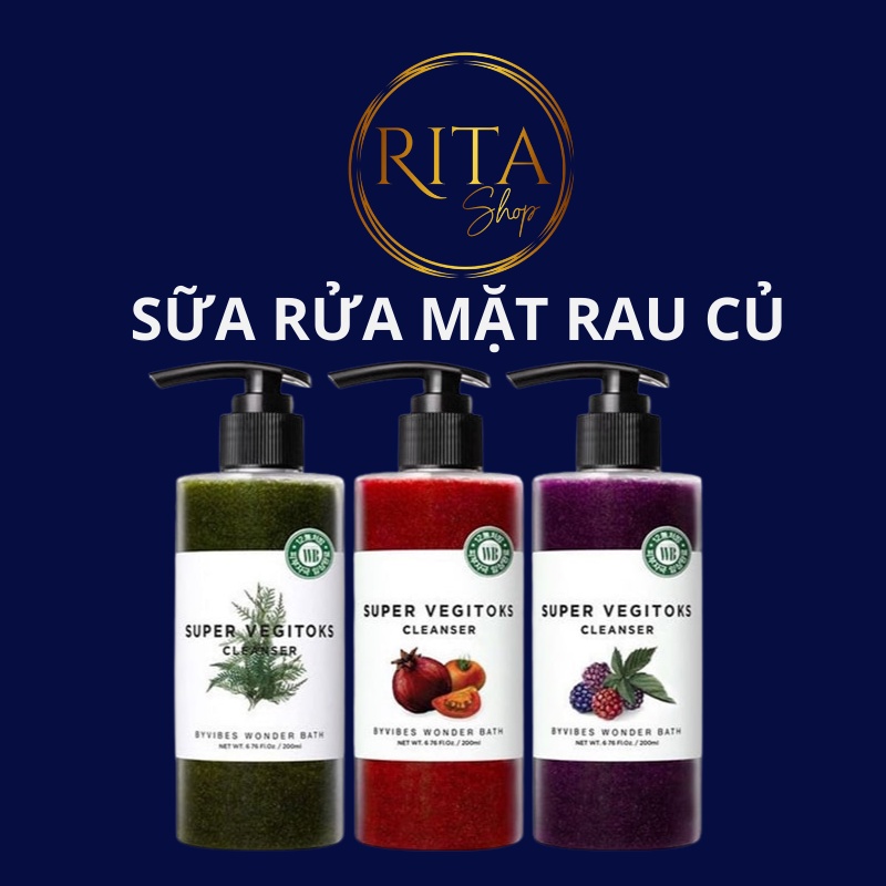 Sữa rửa mặt thải độc rau củ Super Vegitoks cleanser 300ml