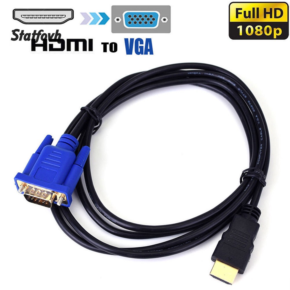 Cáp chuyển đổi 1080P HDTV HDMI với đầu cắm VGA 15 Pin cho máy tính/tivi