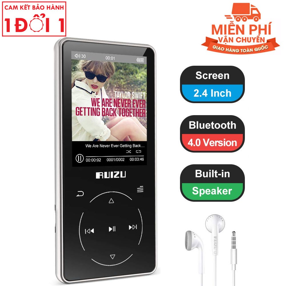 Máy nghe nhạc MP3 Ruizu D16 - 8Gb bản 2021